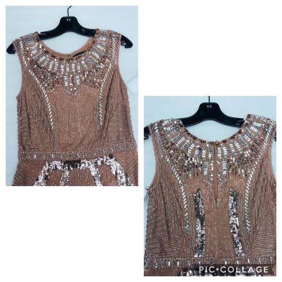 Aidan Mattox cocktail beaded dress - Picture 3 of 7